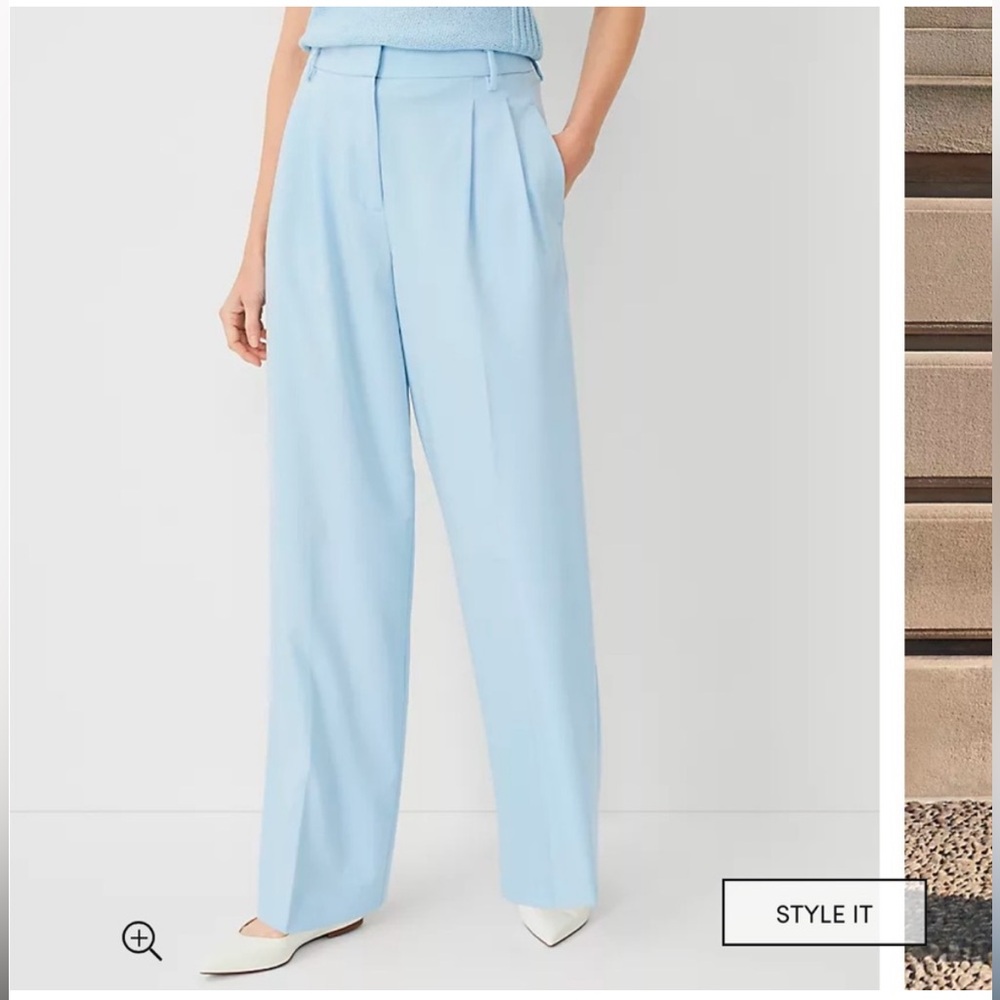 Ann Taylor Blue Wide Leg Pants